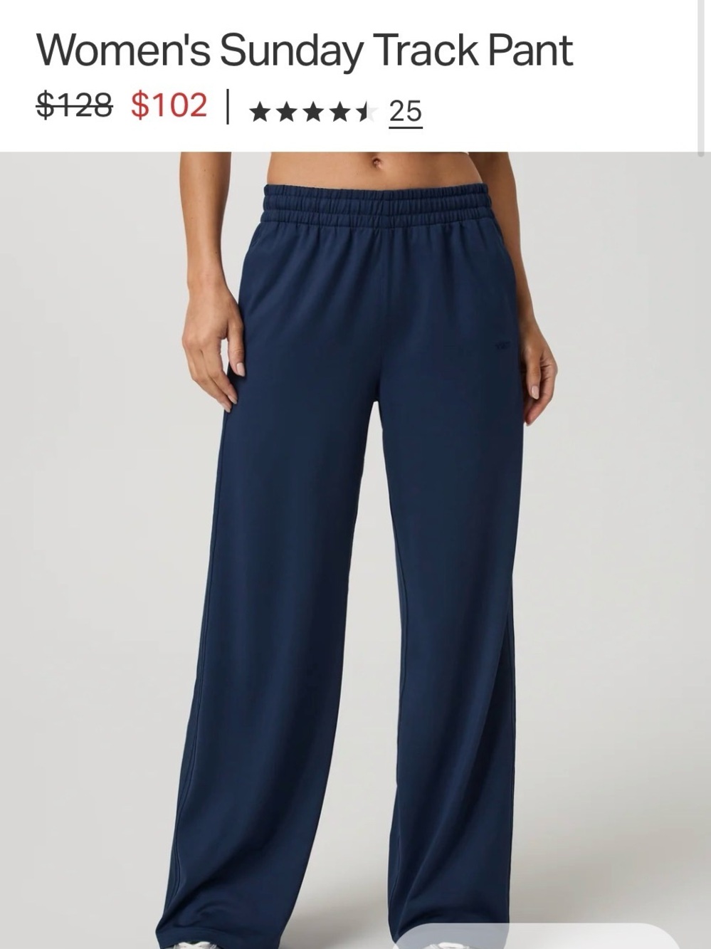 NWT Vuori Women's Sunday Track Pant - Navy XS
